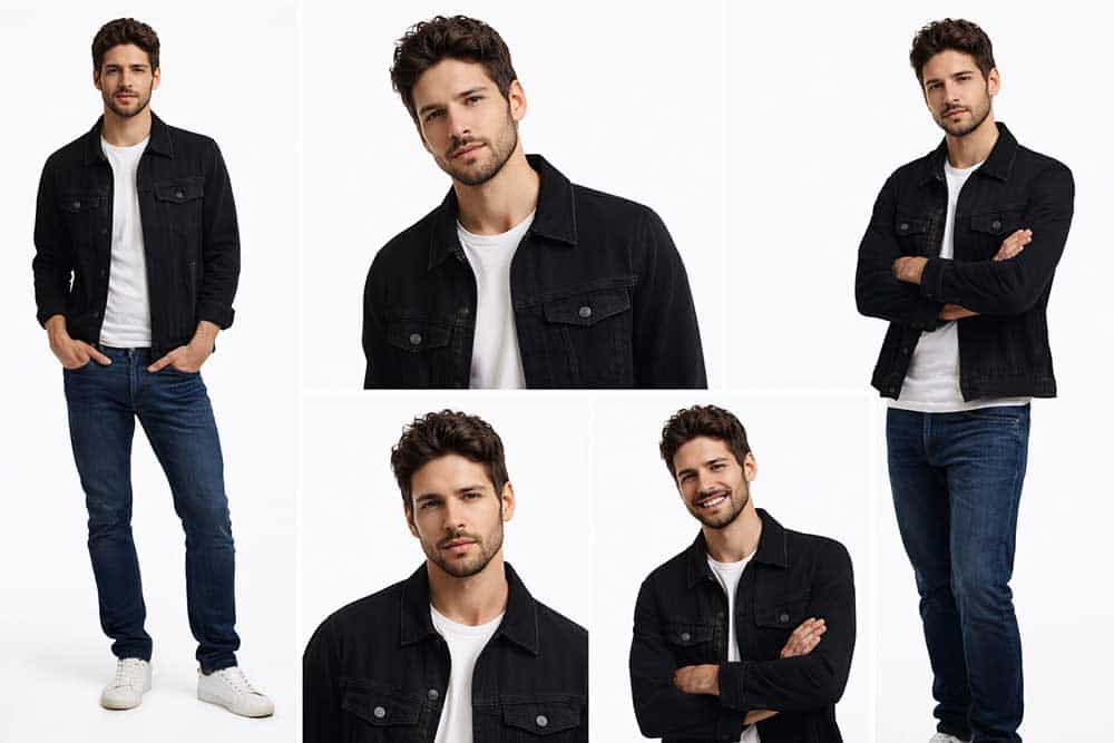 selección de fotos para book profesional en estudio