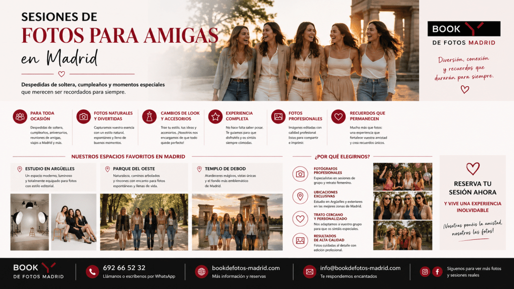 sesiones de fotos para despedidas de soltera en Madrid